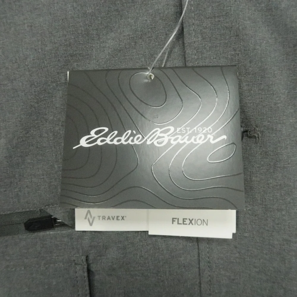 Eddie‎ Bauer Jacket Men 46 Gray Travex Voyager II Travel Blazer Vented NWT